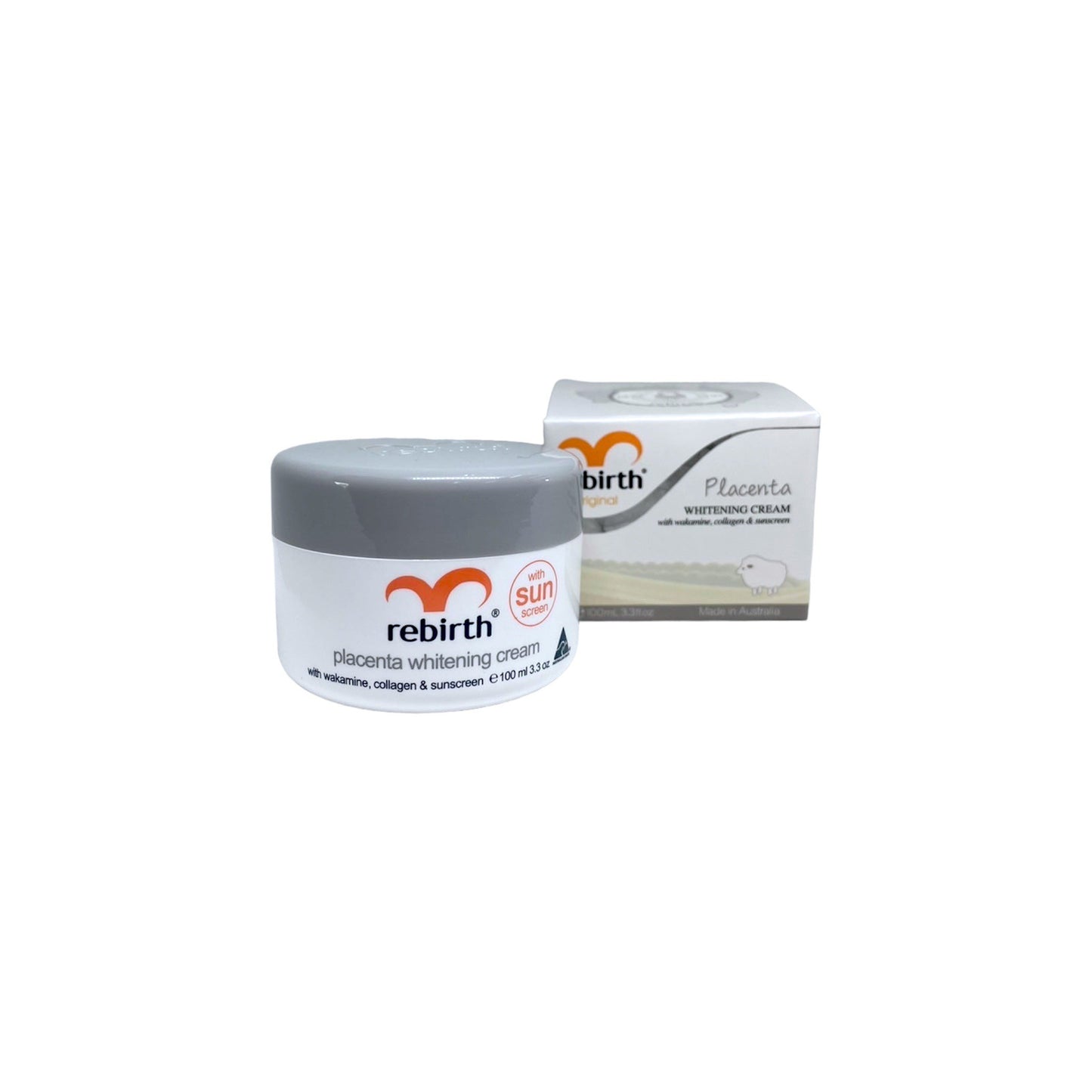 Rebirth-Placenta Whitening Cream with Wakamine, Collagen & Sunscreen 100ml